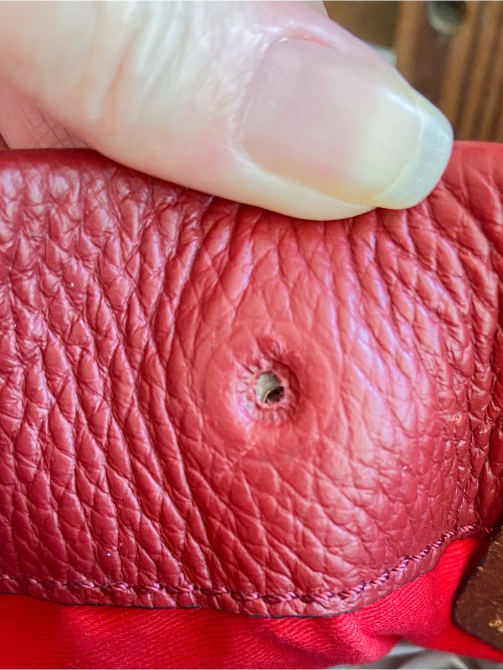Dooney & Bourke Derby East/West Pebbled Leather Tote -Red Shoulder Bag Old Money - Picture 11 of 16